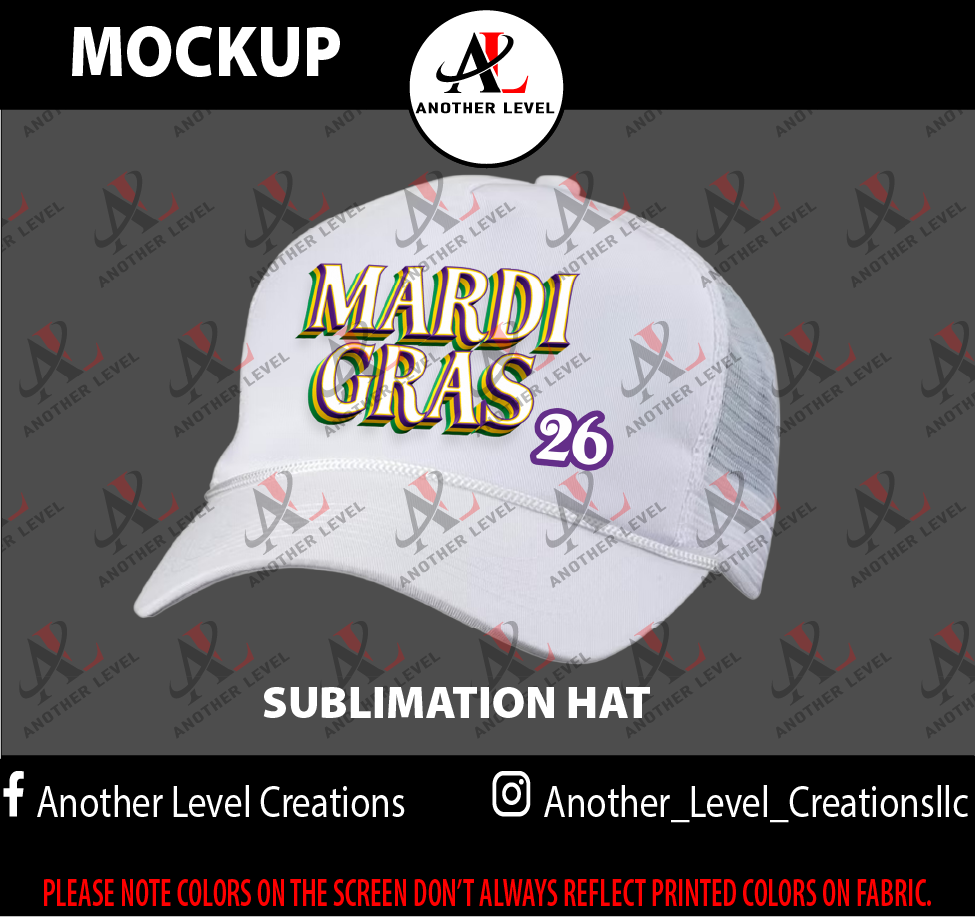 Sublimation Hat - Mardi Gras Krewe1