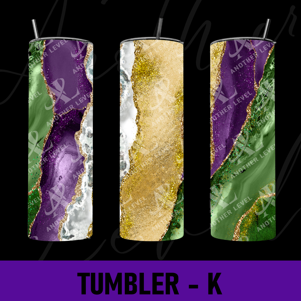 Mardi Gras Tumbler -K