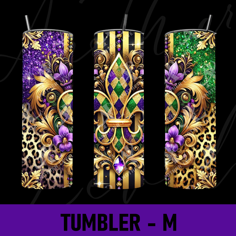 Mardi Gras Tumbler -M