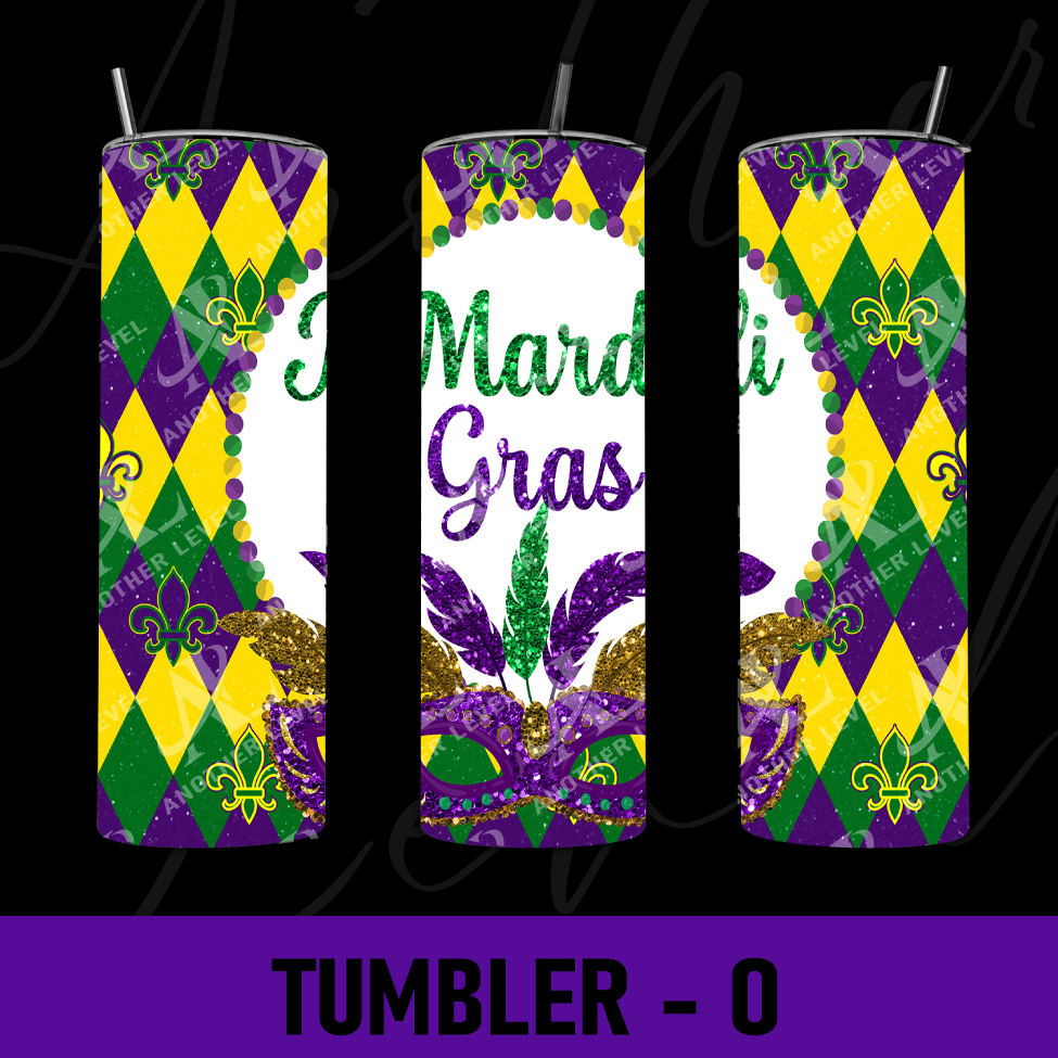 Mardi Gras Tumbler -O