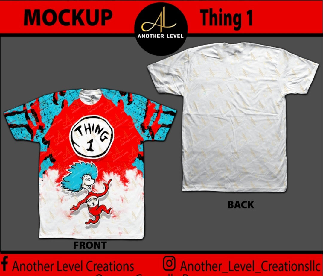 Dr. Seuss Thing 1 All Over Print/Center Print Shirt
