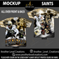 All Over Front & Back Print Shirt - Saints