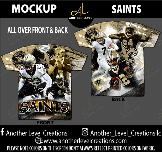 All Over Front & Back Print Shirt - Saints