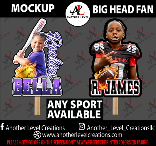 Sports Big Head Fan- ESJH Sugarette Fundraiser