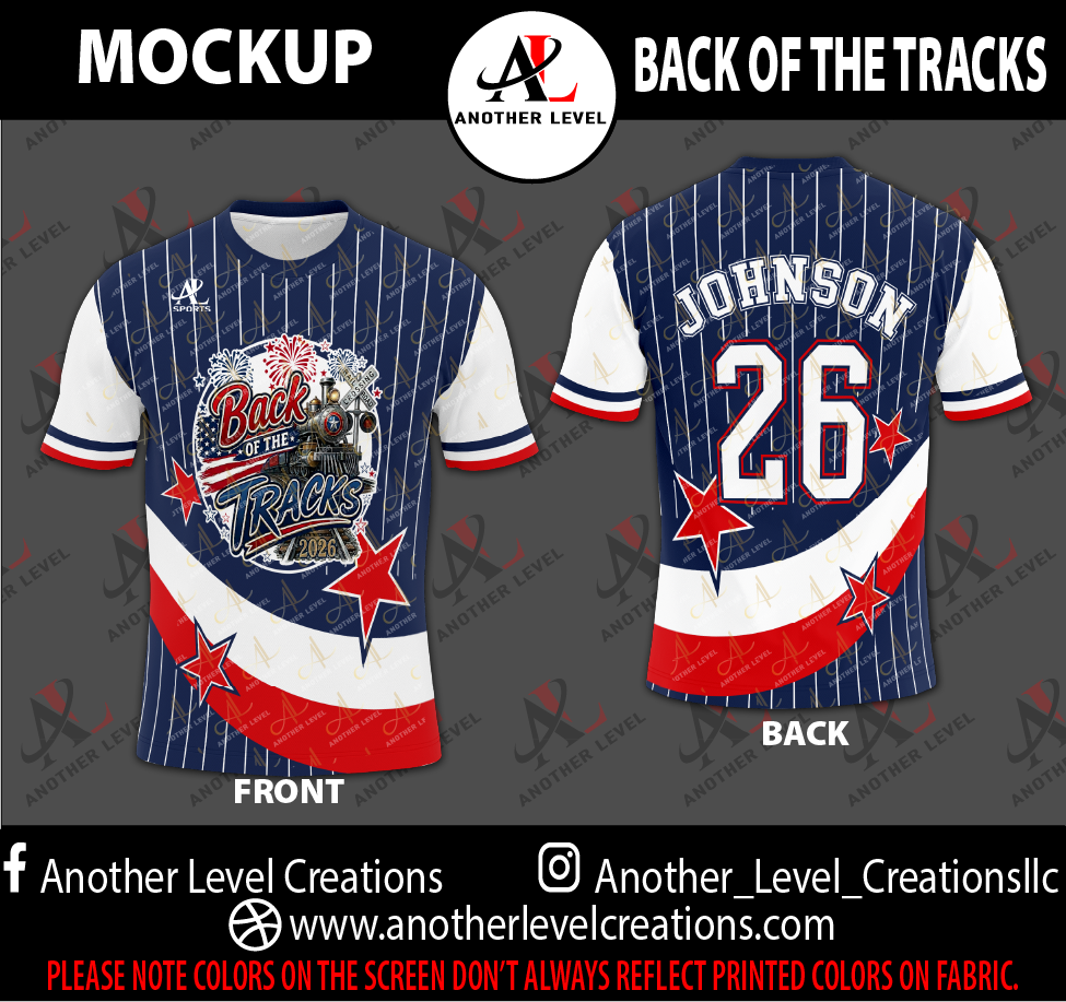 Dri-fit Jersey Shirt - Back of The Tracks (Order deadline Saturday, June 13th)