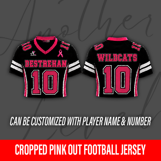 Women's Cropped Pink Out Football Jersey – Destrehan High School