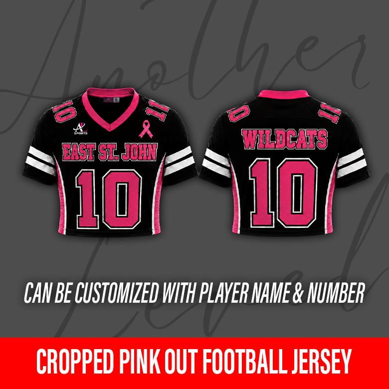 Women's Cropped Pink Out Football Jersey – East St. John High School