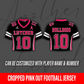Women's Cropped Pink Out Football Jersey – Lutcher High School
