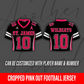 Women's Cropped Pink Out Football Jersey – St. James High School