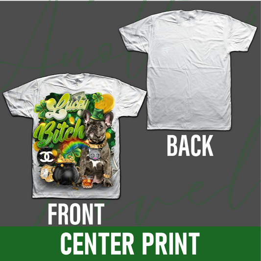 St. Patricks Day Lucky B Center Print Shirt