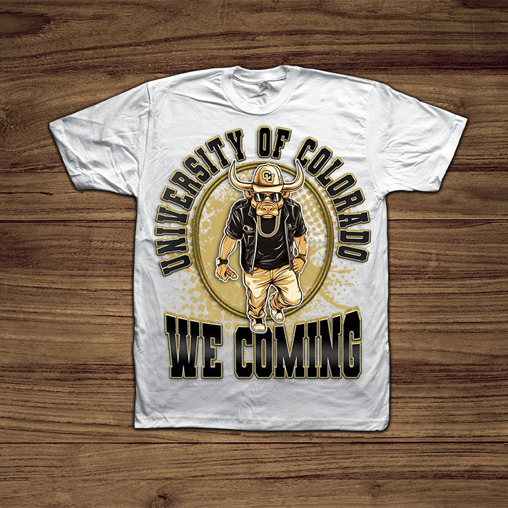 School Center Print Shirt Colorado We Coming