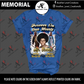 Cotton Royal Blue DTF Center Print Shirt - Connie