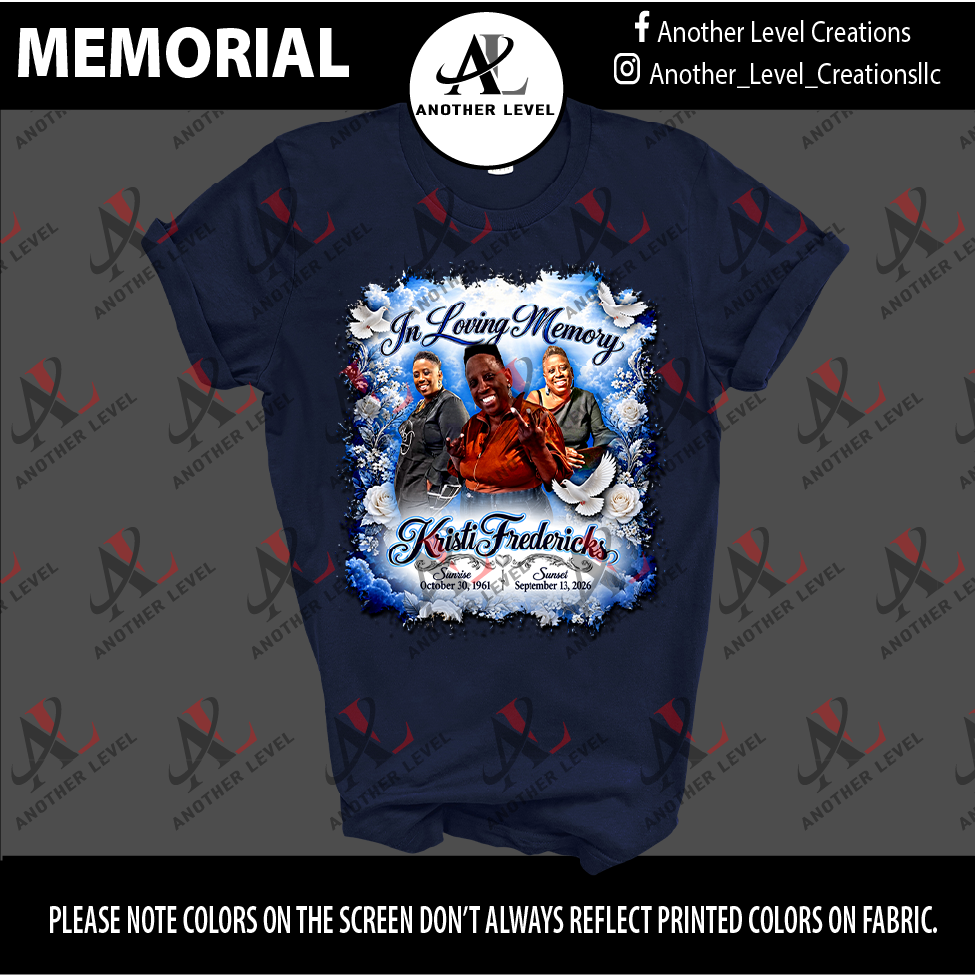 Cotton Navy DTF Center Print Shirt - Kris