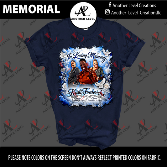 Cotton Navy DTF Center Print Shirt - Kris