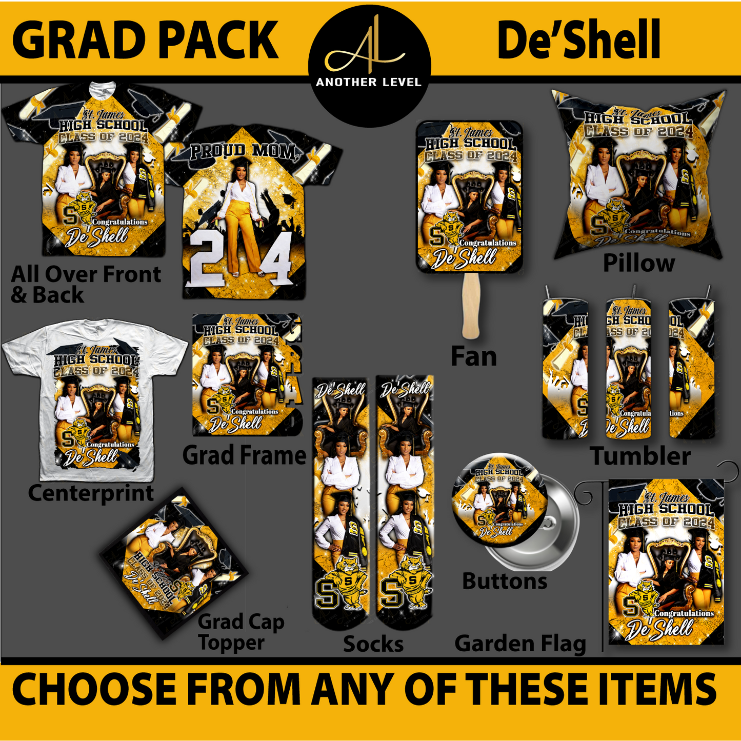 De'Shell - Graduation Pack - Choose Any Item - Deadline July 7th for shipping, July 9th for local pickup