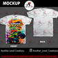 Hot Wheels Monster Trucks Glow-n-Fire Center Print Shirt