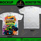 Hot Wheels Monster Truck Glow Party Center Print Shirt