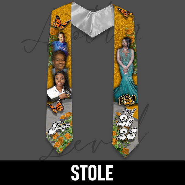 Graduation Stole - Flowers