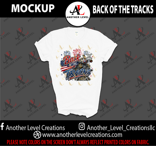 Sublimation 100% Polyester Shirt White - Back of The Tracks