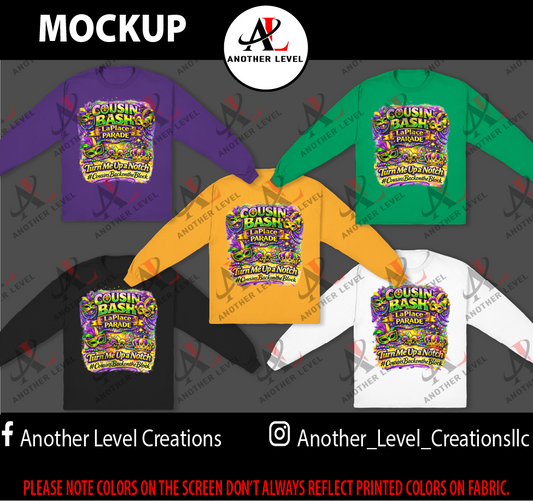 Long Sleeve Center Print Shirt - Cousin Bash