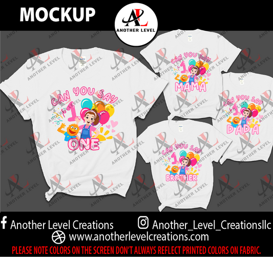 Center Print Shirt - Miss Rachel Birthday (Order deadline Friday, March 27th)