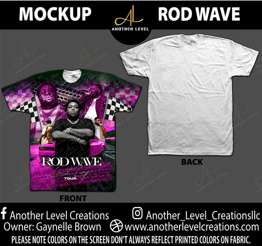 Rod Wave Last Lap Tour  - All Over Front Print Shirt