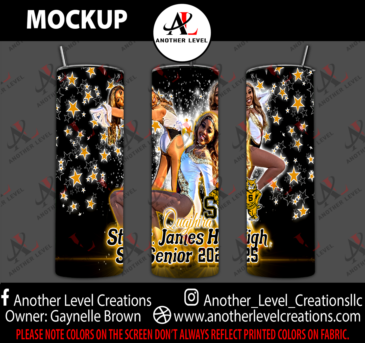 Custom Tumbler - Senior Night (All sports; multiple designs available)