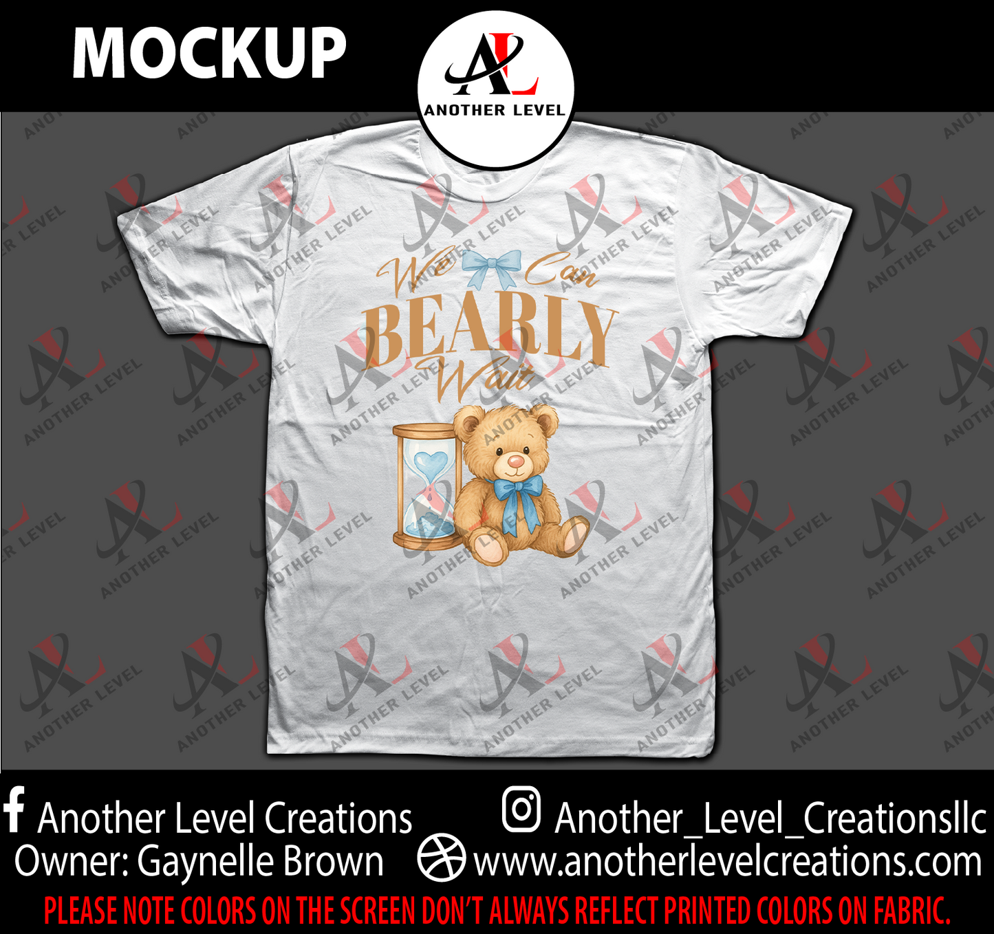 Baby Shower Center Print - We Can Bearly Wait 2