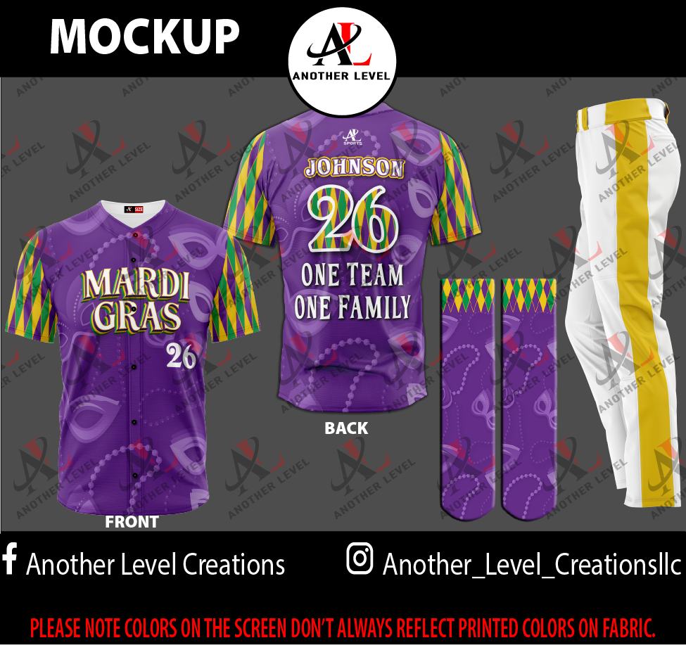 Bundle - Jersey + Socks + Pants - Mardi Gras Krewe1