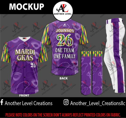 Bundle - Jersey + Socks + Pants - Mardi Gras Krewe1
